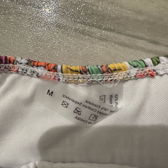 Shein Swimming Suit Size Medium Color Orange, Green, White, Pink, Yellow - Picture 2 of 3